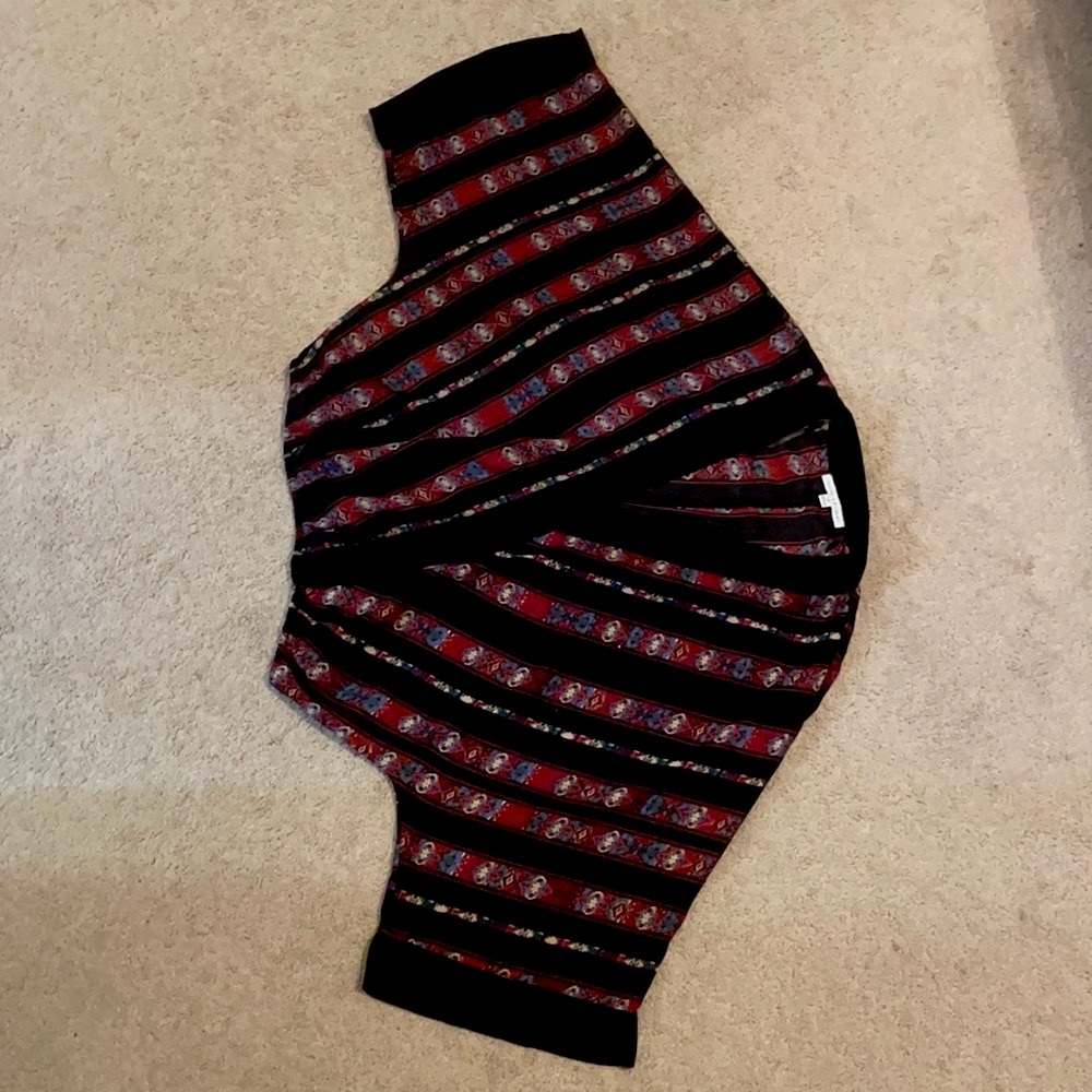 Kimono Red & Black Top